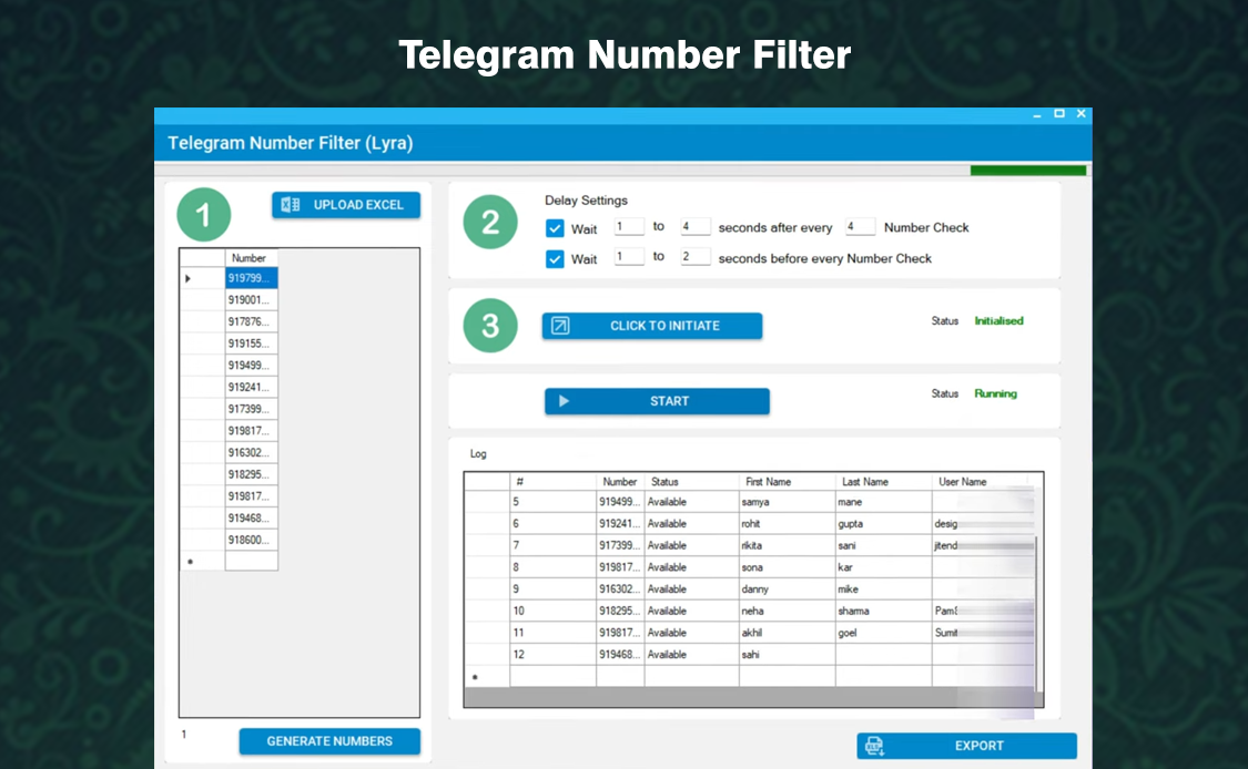 Filtro de números Telegram
